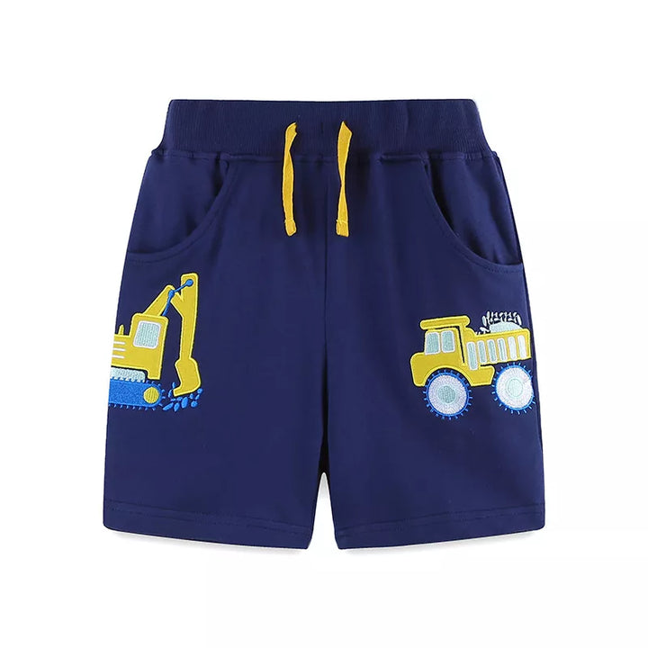 Children's Vehicle Print T-Shirt and Shorts Set