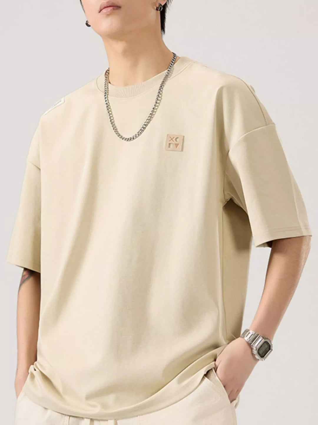 Men's Full Size Round Neck Short Sleeve T-Shirt Plus Size