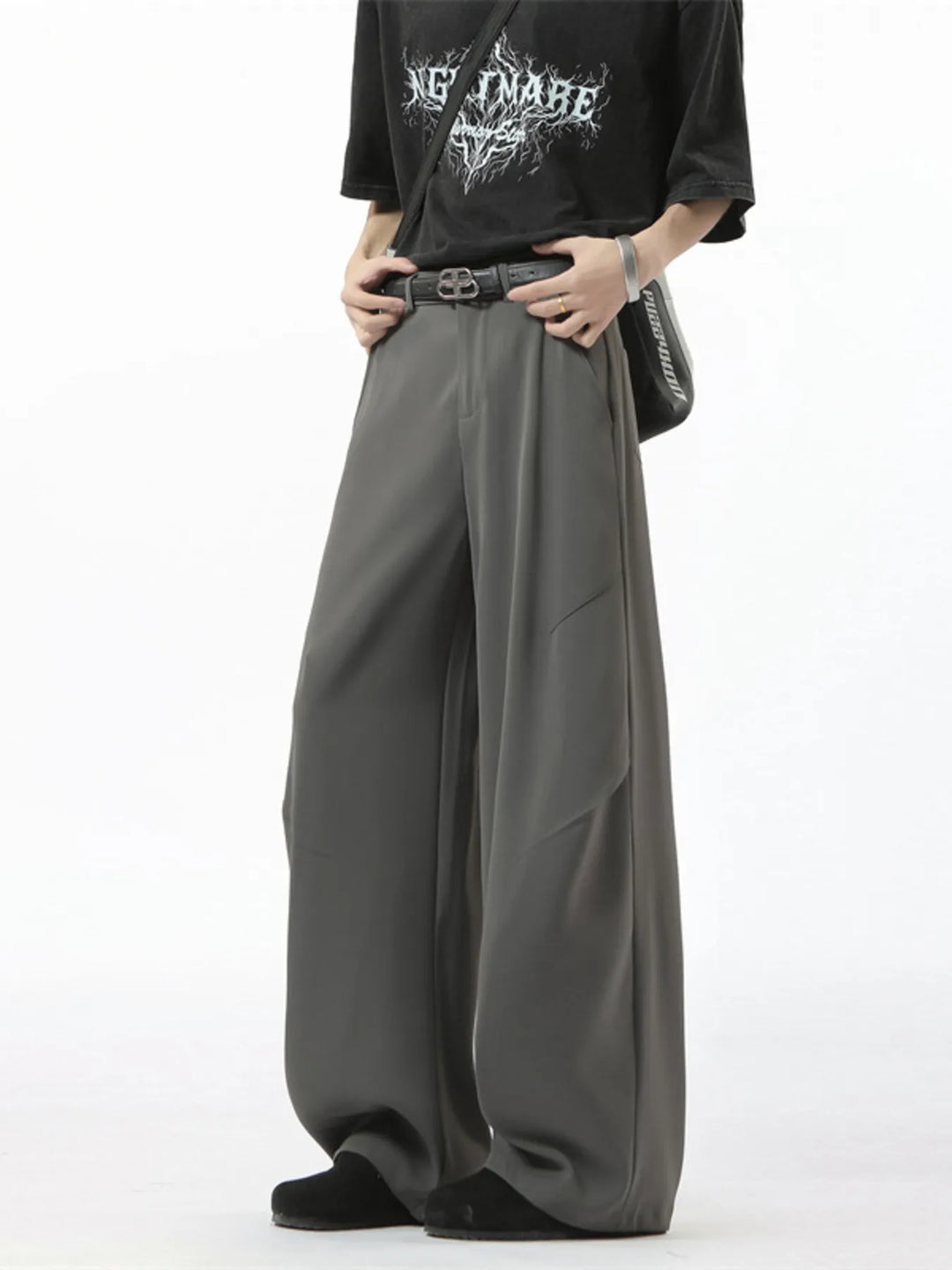 Men's Full Size Wide Leg Pants Plus Size