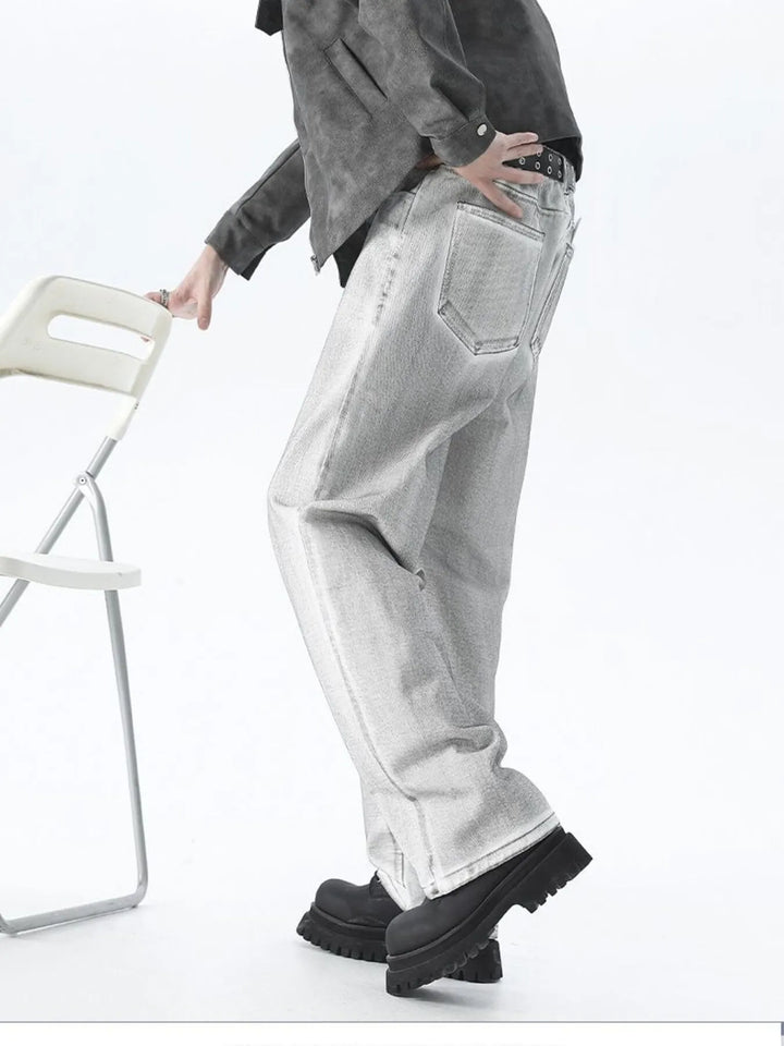 Men's Plus Size Wide Leg High Waisted Jeans