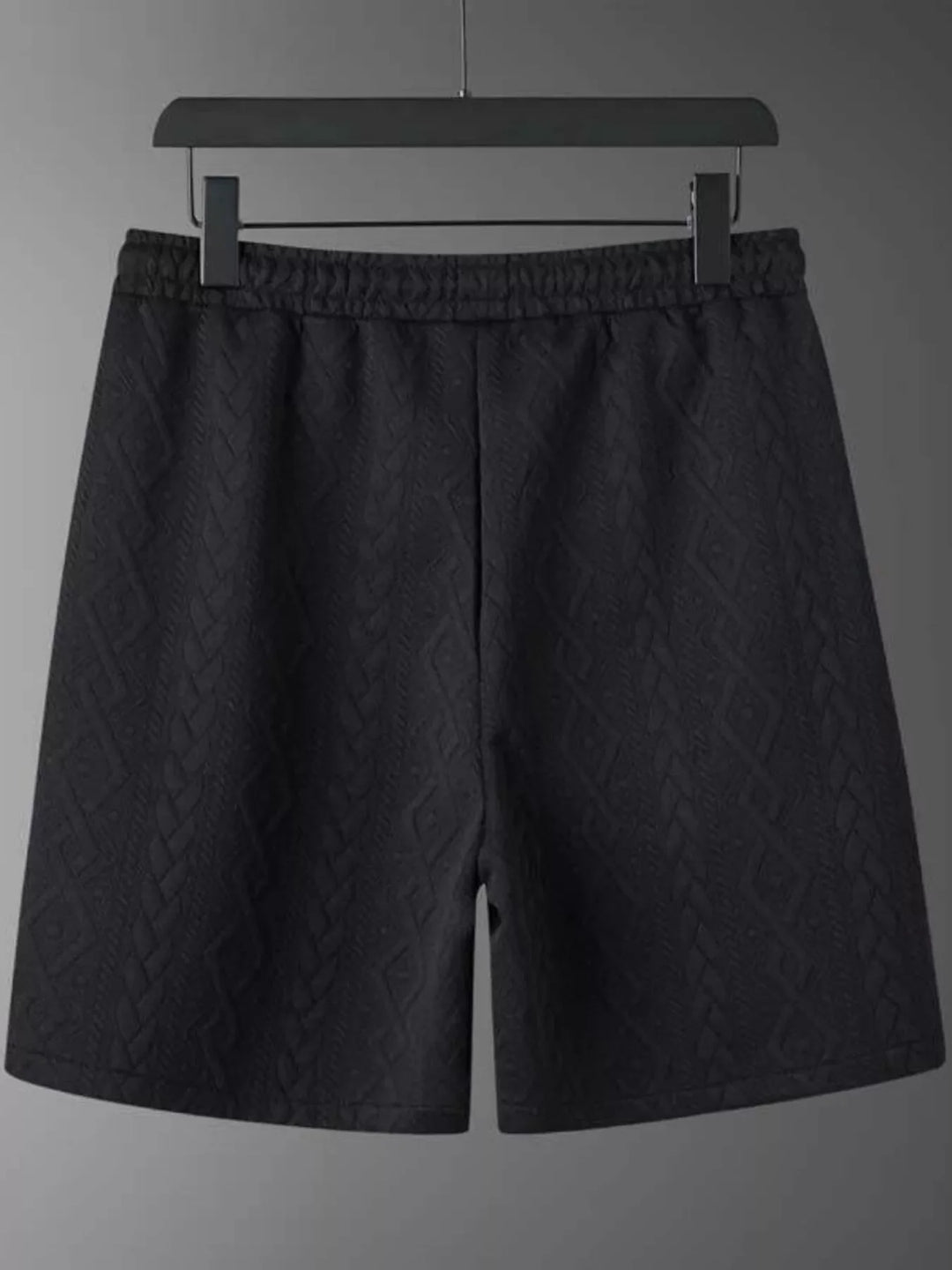 Men's Textured Knit Short Sleeve Polo & Shorts Set