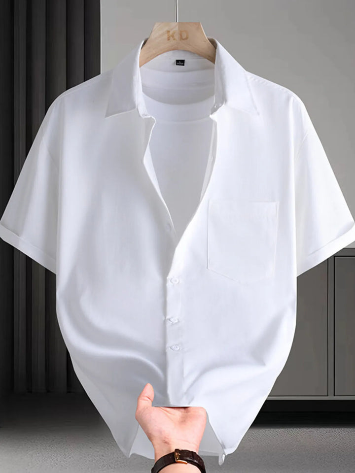 Men's Plus Size Button Up Short Sleeve Shirt