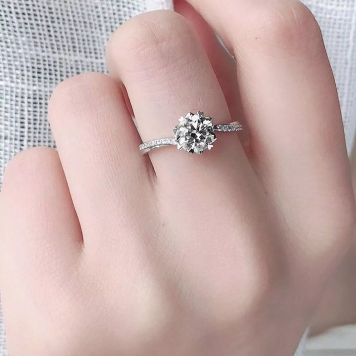 1 Carat 925 Sterling Silver Moissanite Ring
