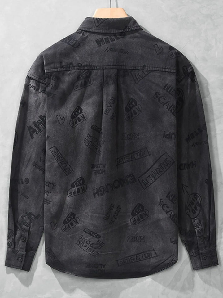 Men's Plus Size Button Up Long Sleeve Shirt
