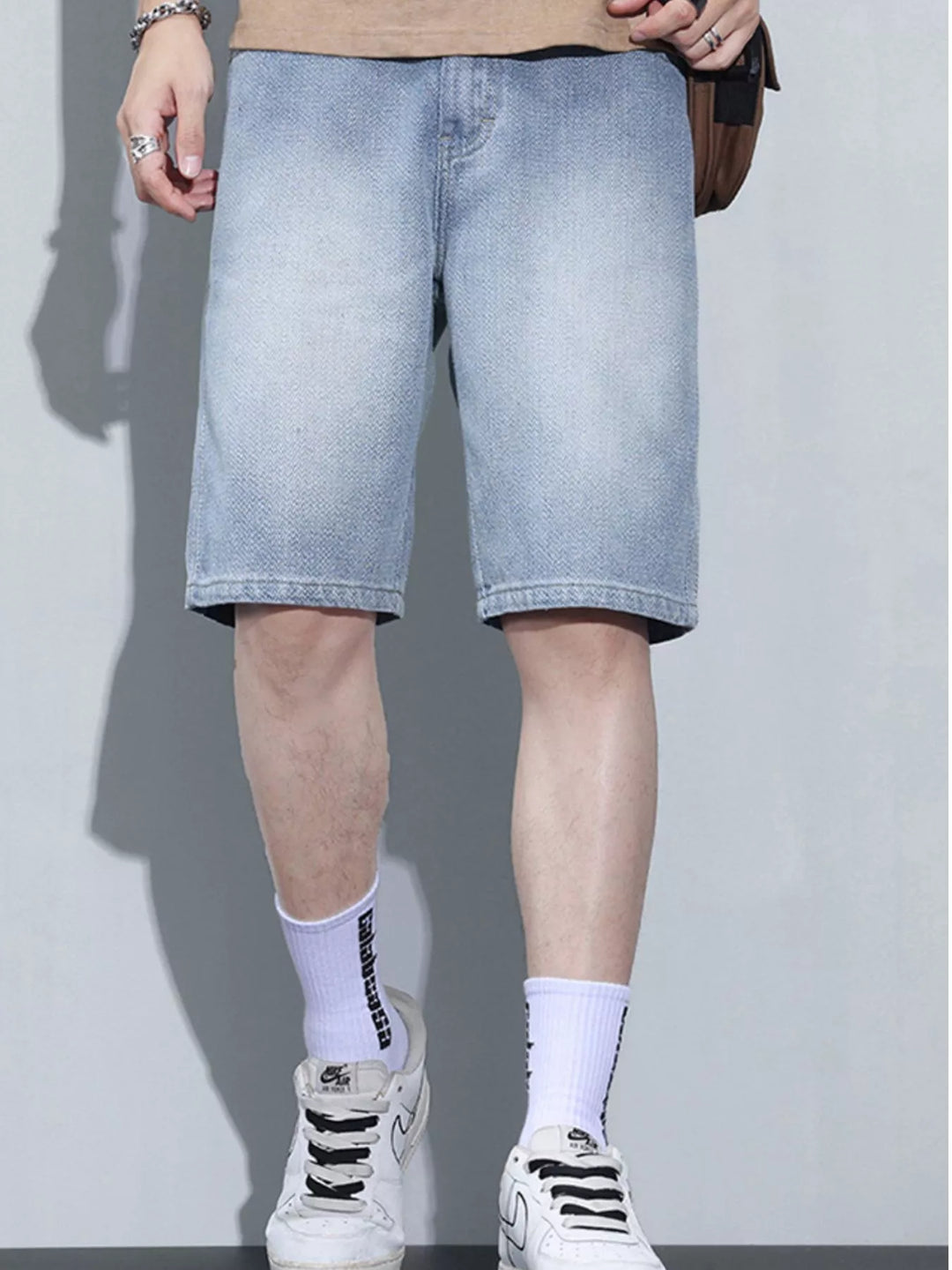 Men's Vintage Wash Relaxed Fit Denim Shorts