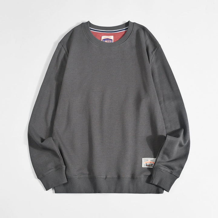 Mens Solid-color Casual Long-sleeve Hoodie