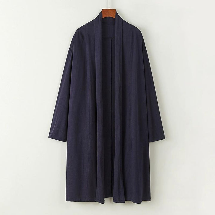 Men's Mandarin-collar Mid-length Trench Coat