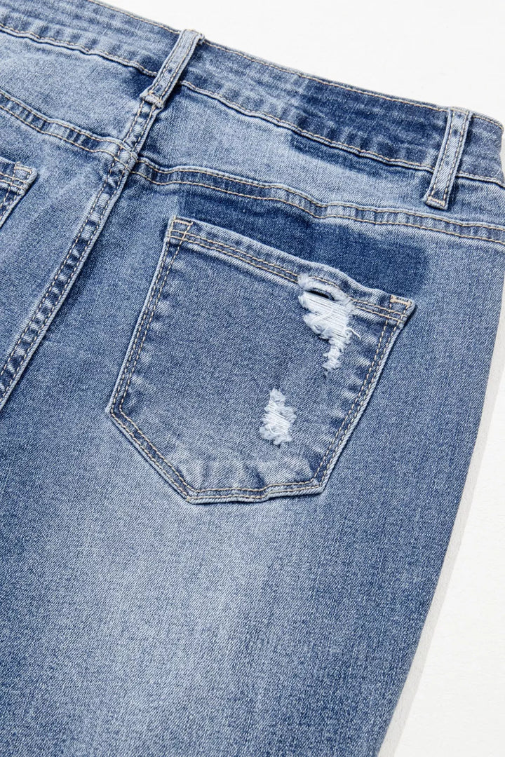 Distressed Flare Jeans