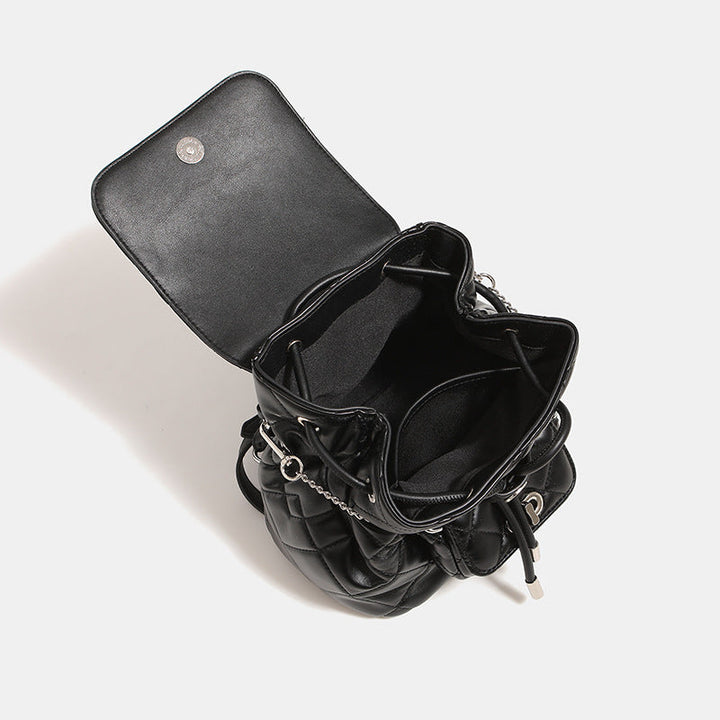 Womens Niche-Design Soft Chain Multi-Use Backpack