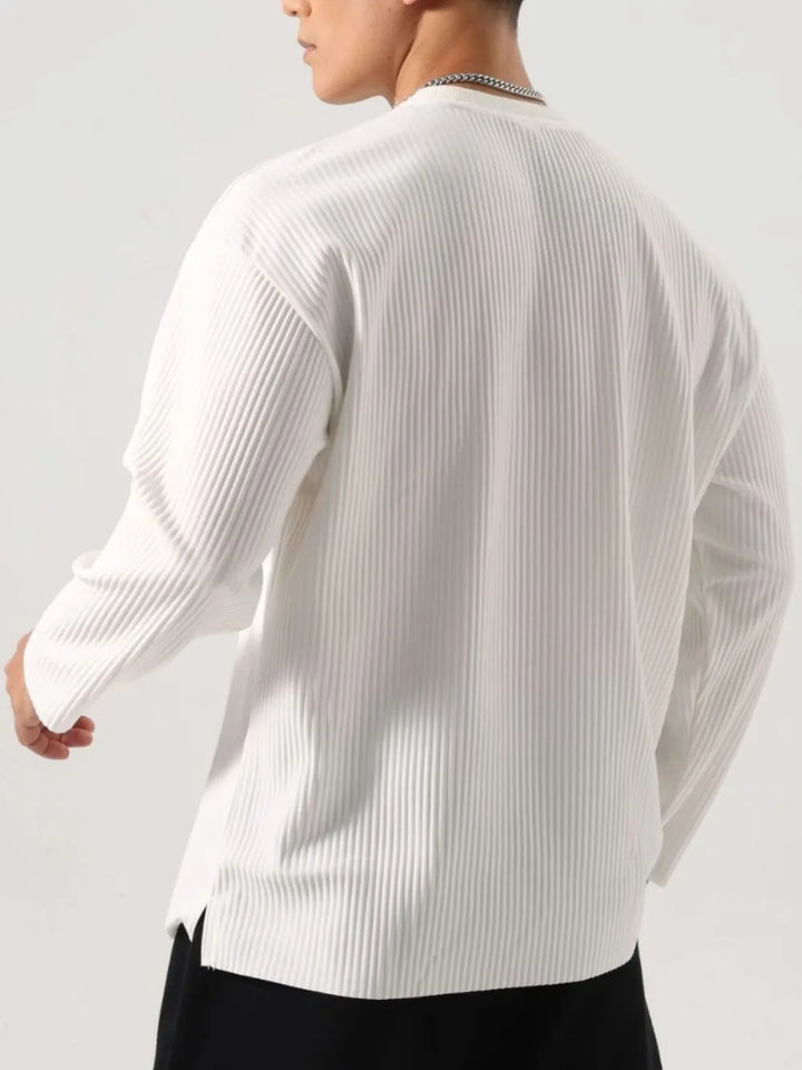 Men's Plus Size Round Neck Long Sleeve T-Shirt