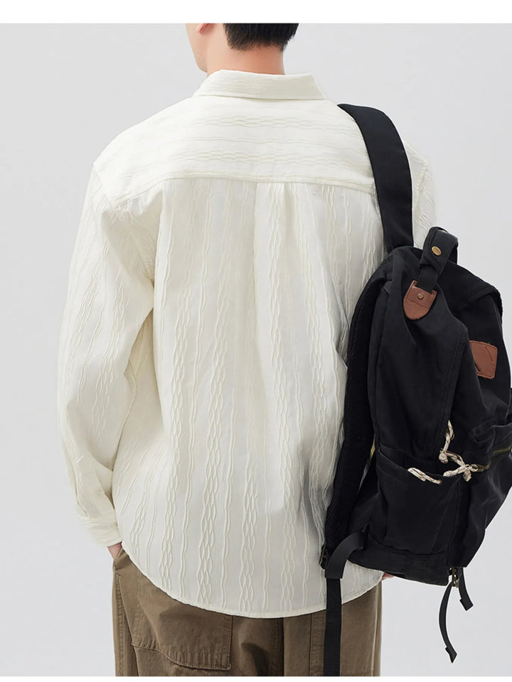 Men's Plus Size Button Up Long Sleeve Shirt