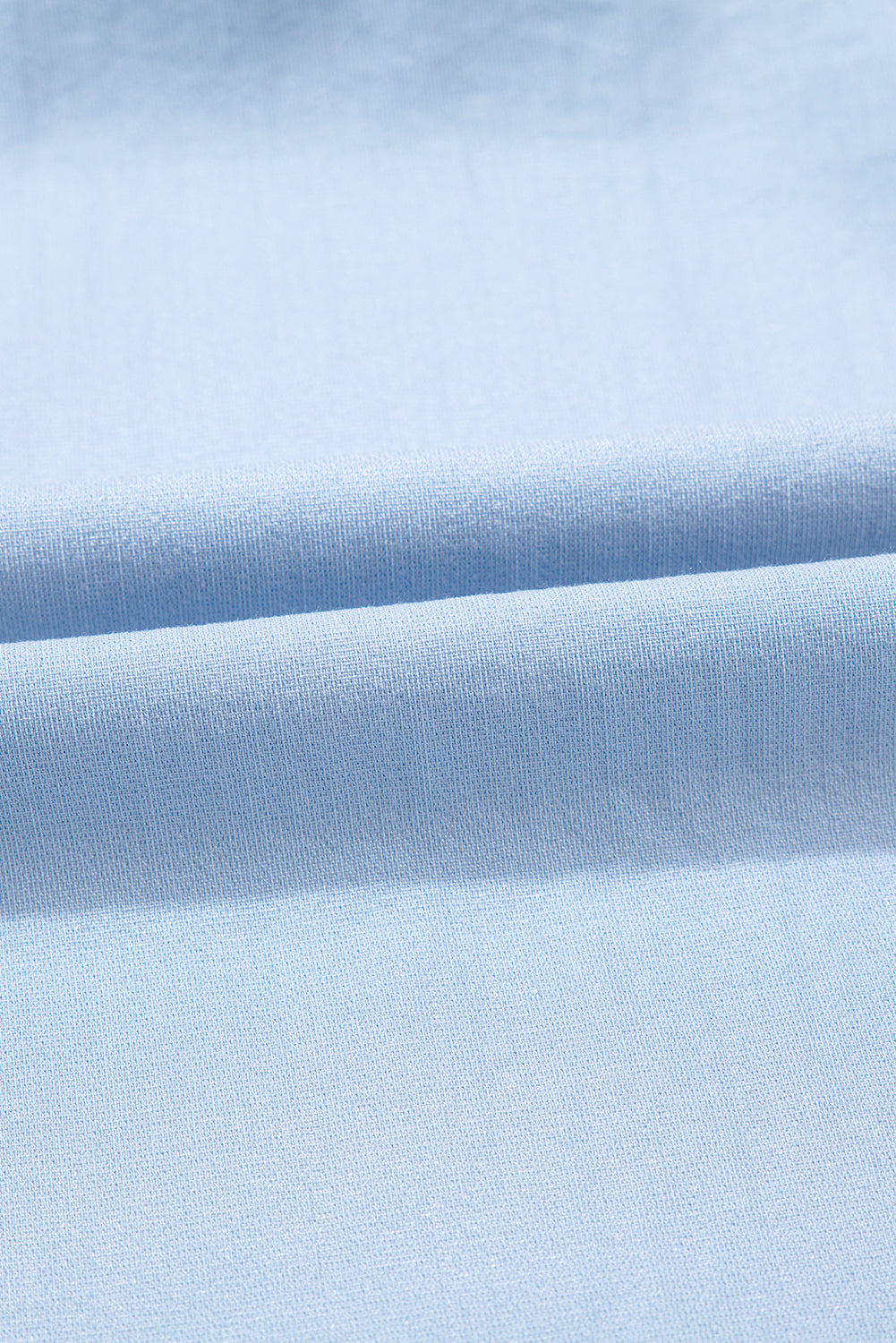 Beau Blue 花卉刺繡泡泡袖開衩襯衫