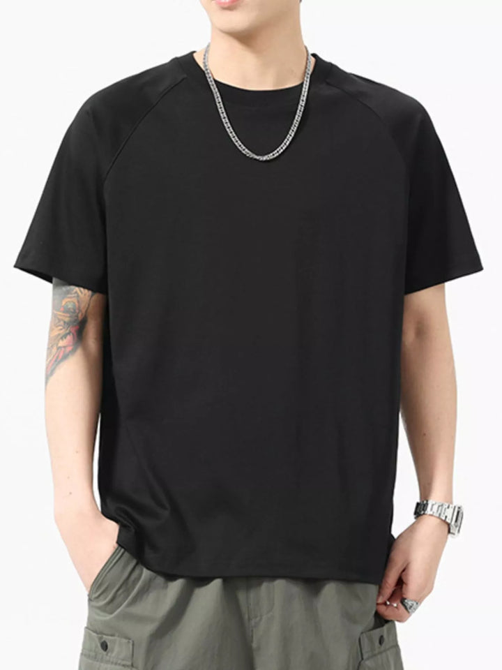 Men's Full Size Round Neck Short Sleeve T-Shirt Plus Size