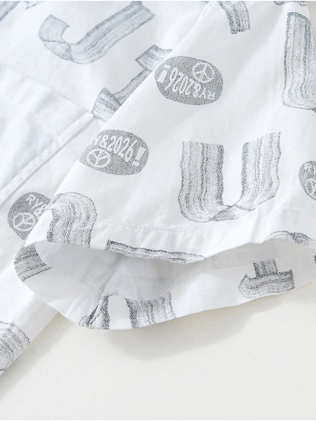 Men's Plus Size Printed Button Up Short Sleeve Shirt