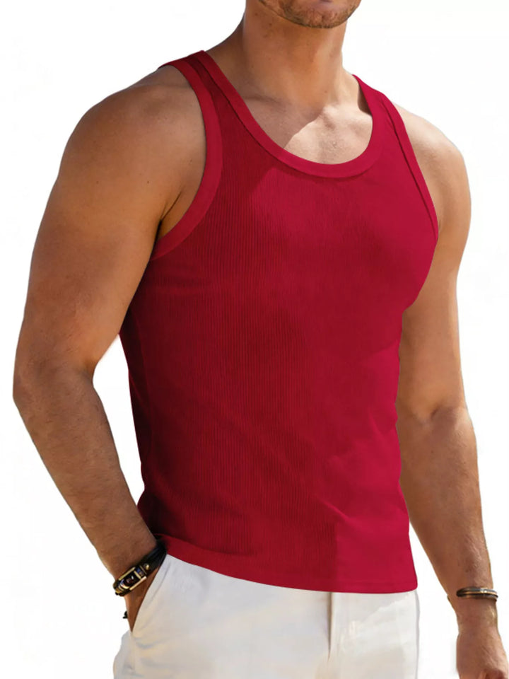 Men's Full Size Round Neck Tank Plus Size