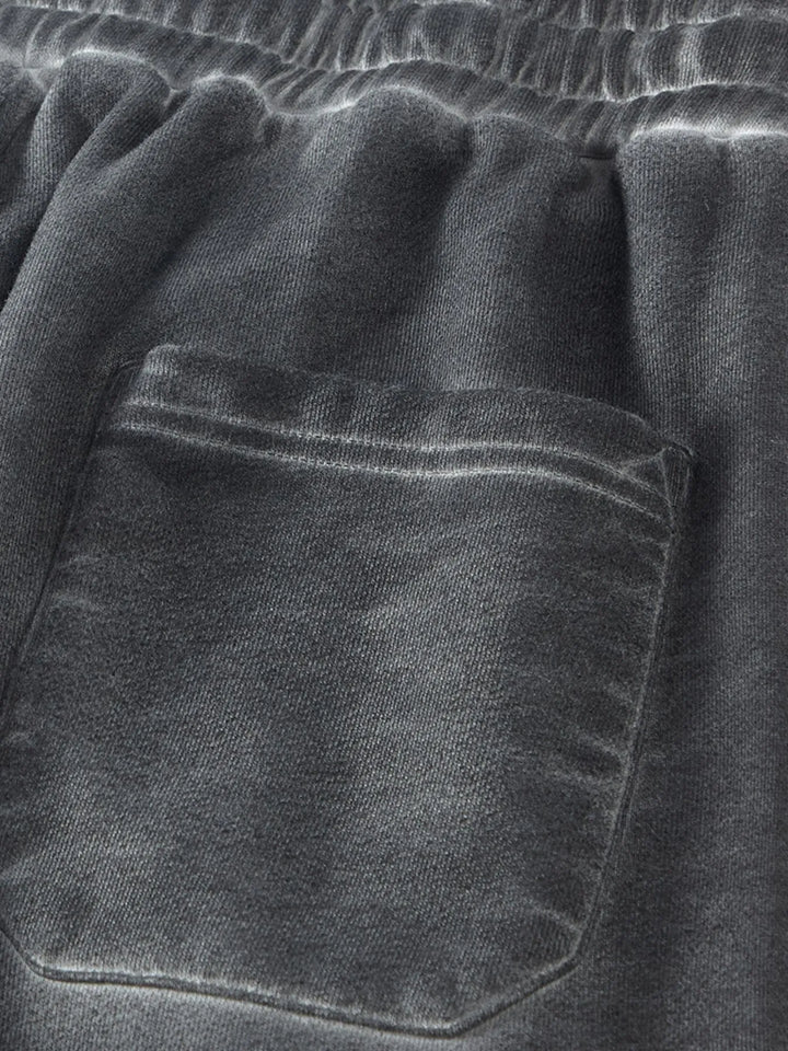 Men's Drawstring Washed Straight Sweatpants