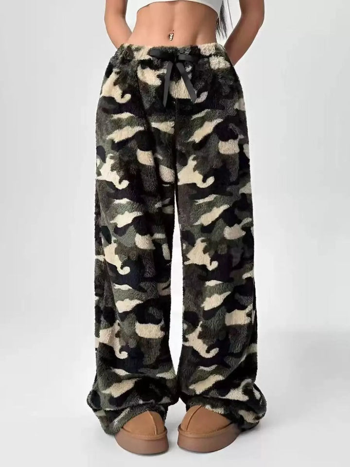Leopard Wide Leg Pants