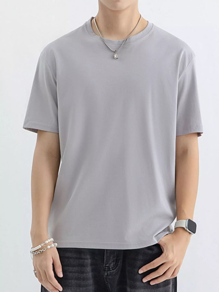 Men's Plus Size Casual Solid Color T-Shirt