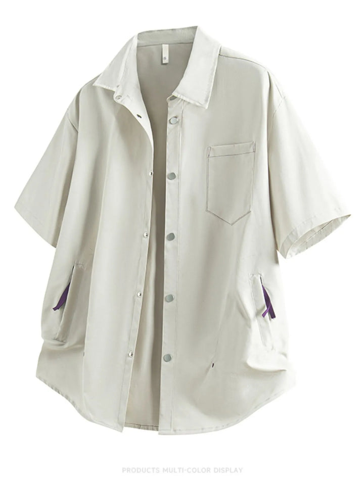Men's Full Size Snap Down Short Sleeve Shirt Plus Size