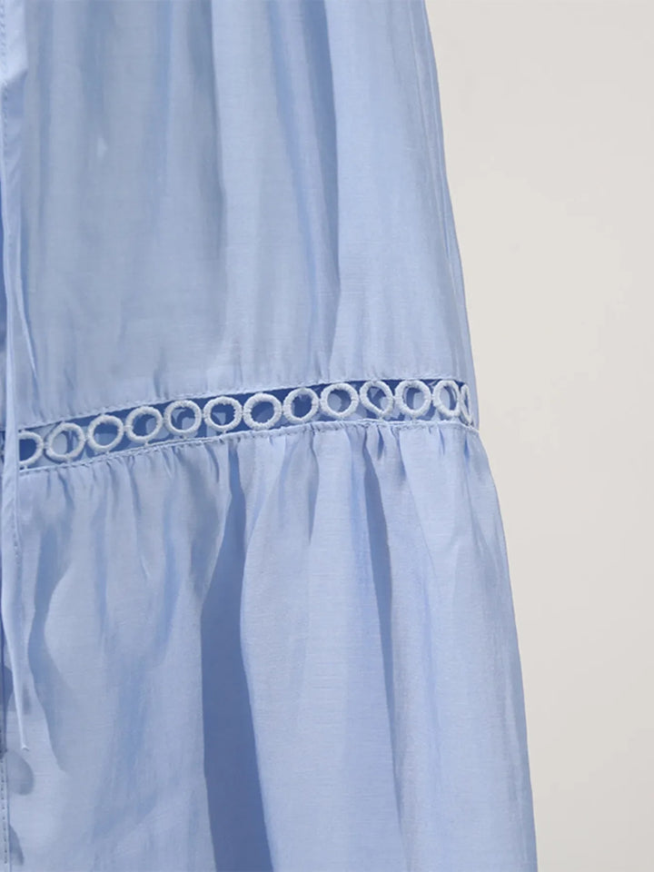 Hollow Out Sleeveless Midi Dress