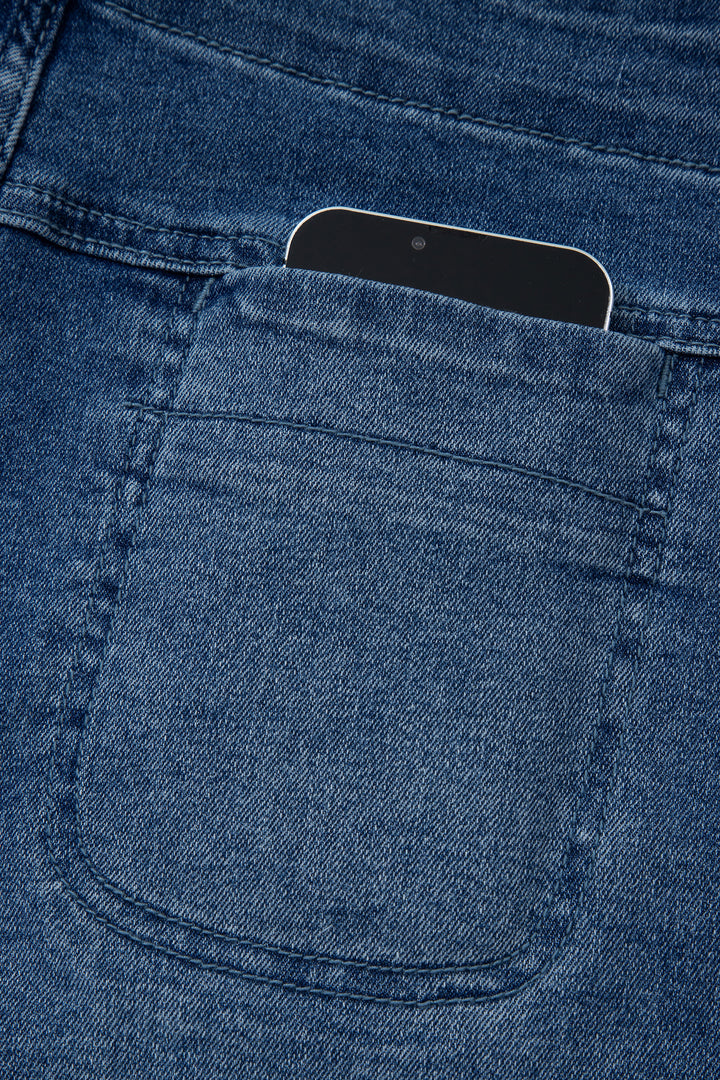 Ashleigh Blue Wrapped Tied Waist Denim Skort