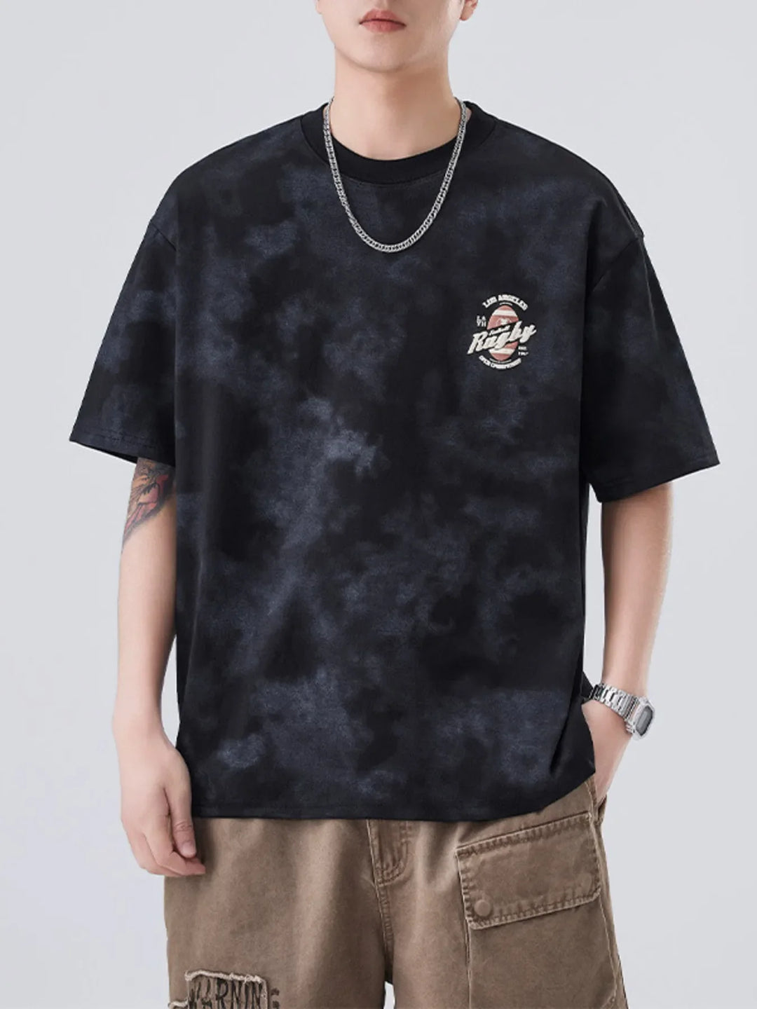 Men's Plus Size Round Neck Short Sleeve T-Shirt