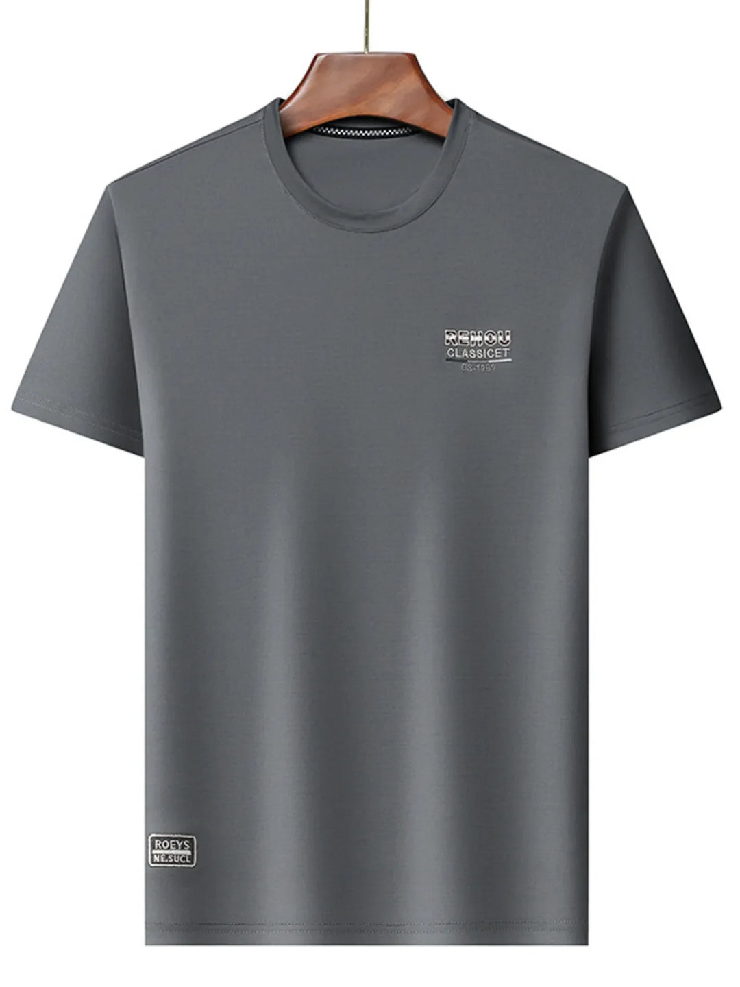 Men's Plus Size Round Neck Breathable Short Sleeve T-Shirt