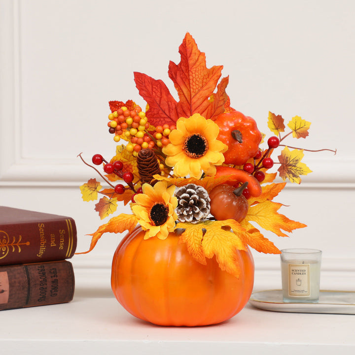 Halloween Autumn Decoration Sunflower Simulation Pumpkin Desktop Decoration