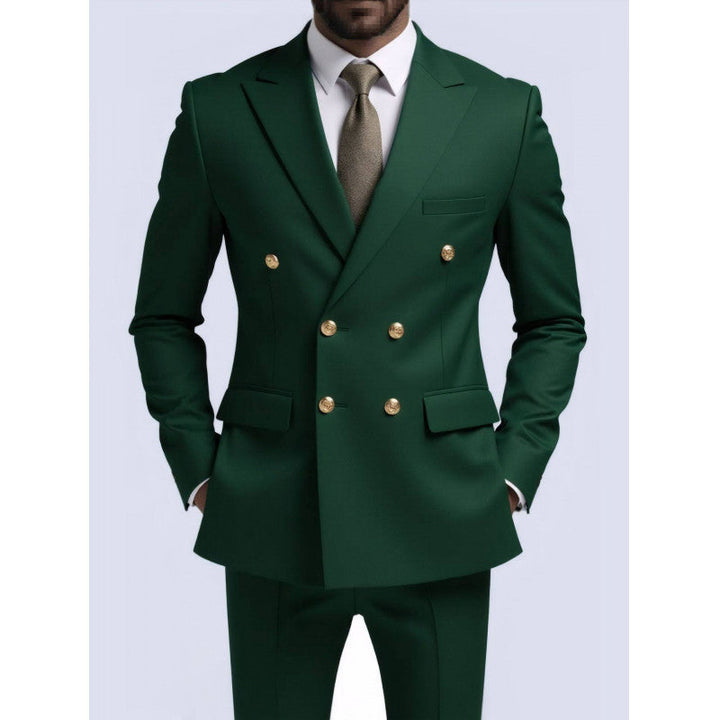 Mens Double-Breasted Fashionable Casual Blazer