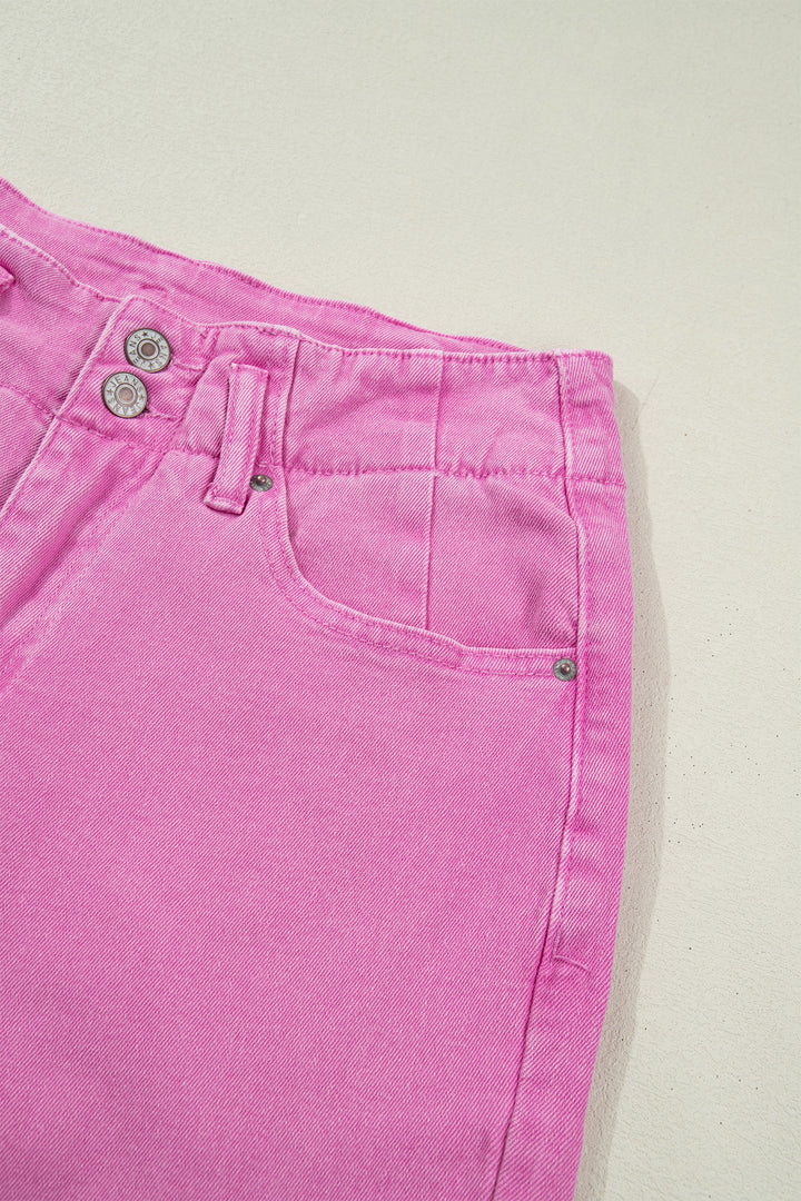 Bonbon 2-Button High Waist Flared Bottom Jeans