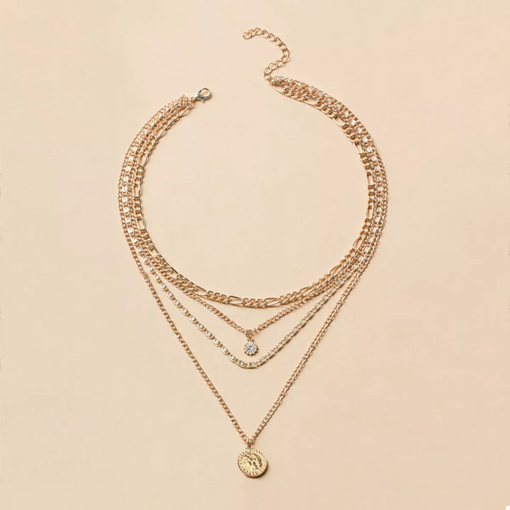 Four Layered Pendant Necklace
