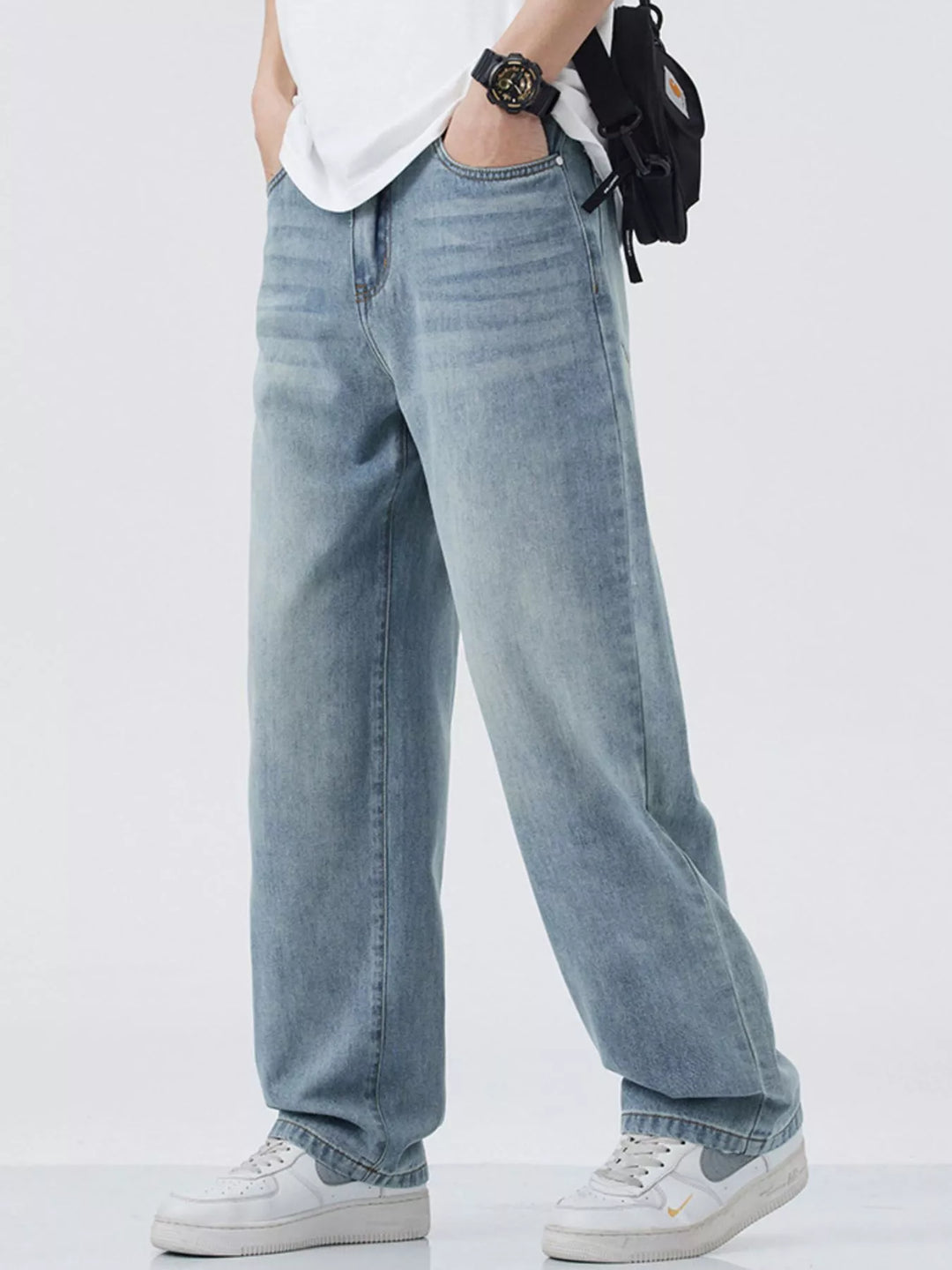 Men's Wide Leg Relaxed Fit Jeans