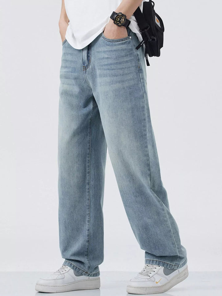 Men's Wide Leg Relaxed Fit Jeans