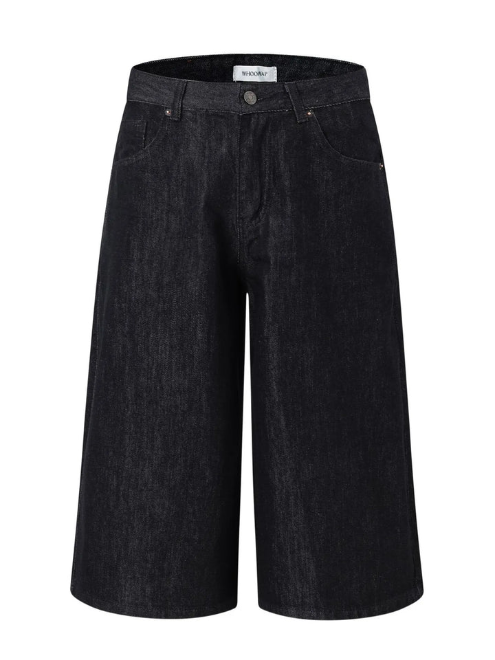 Men's Wide-Leg Denim Shorts