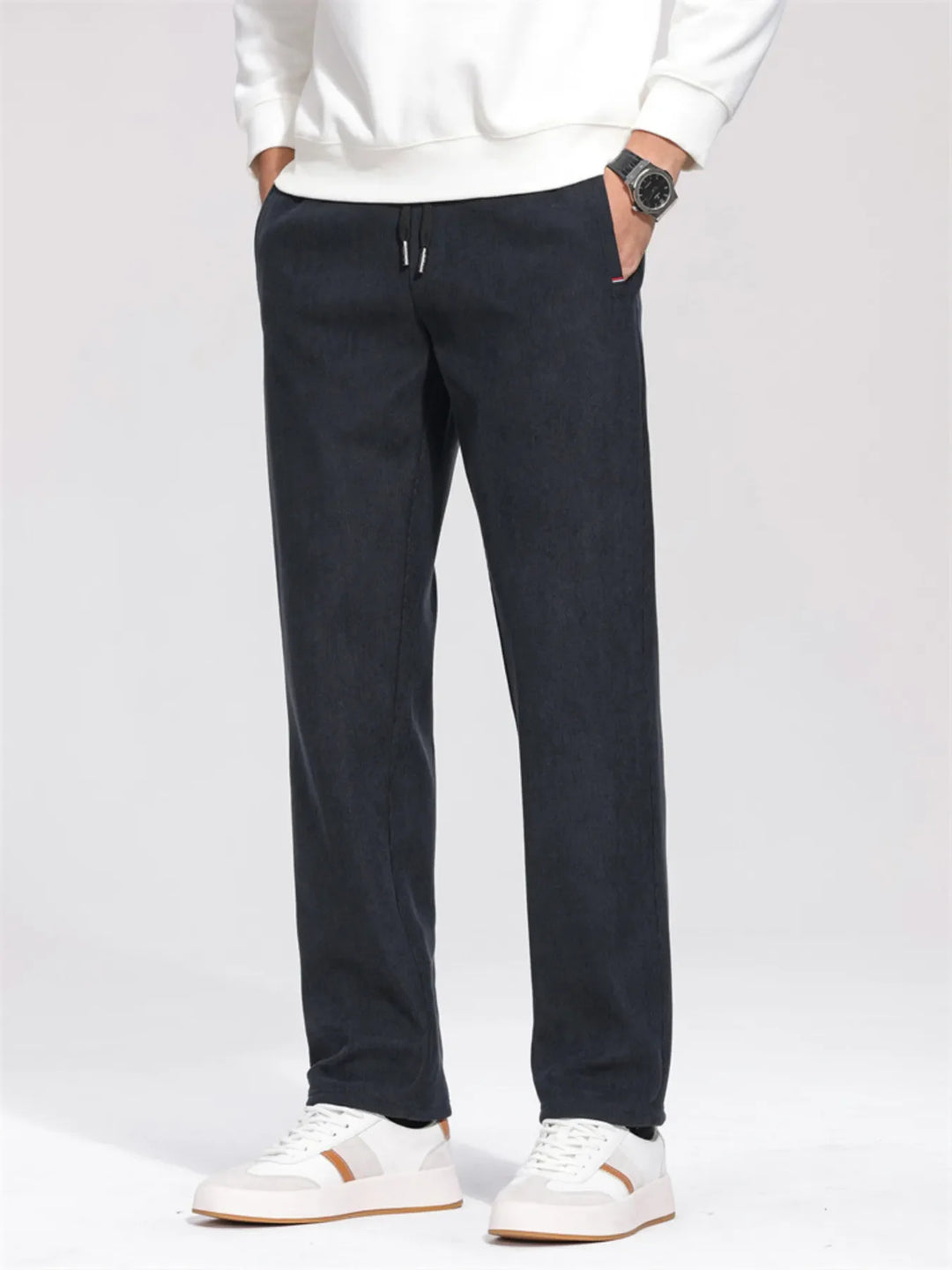 Men's Plus Size Casual Drawstring Loose Fit Pants