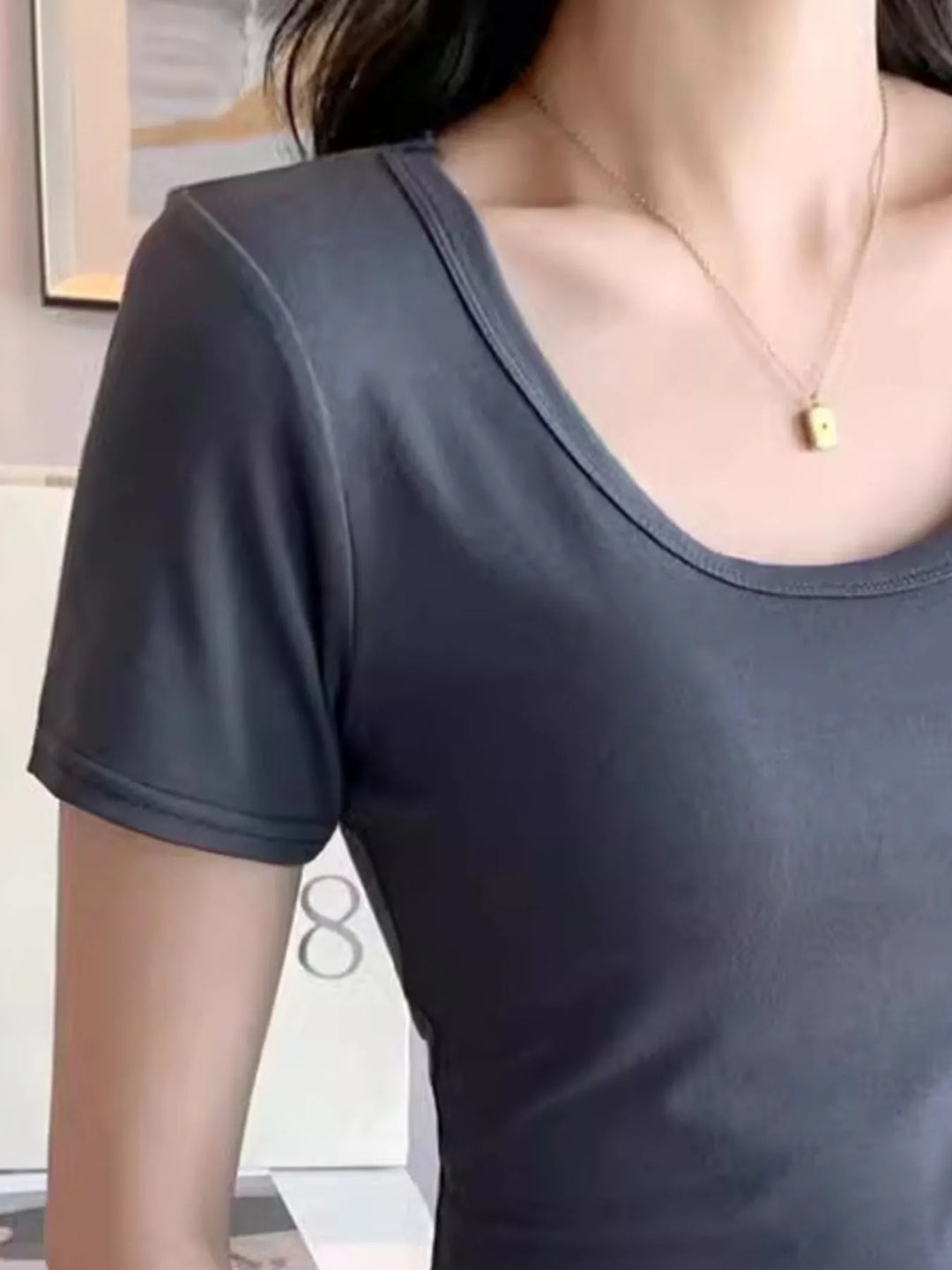 Plus Size Round Neck Short Sleeve T-Shirt