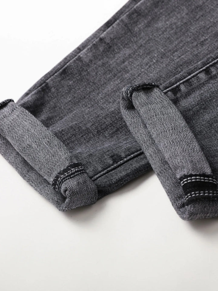 Men's Distressed Slim Fit Ripped Jeans