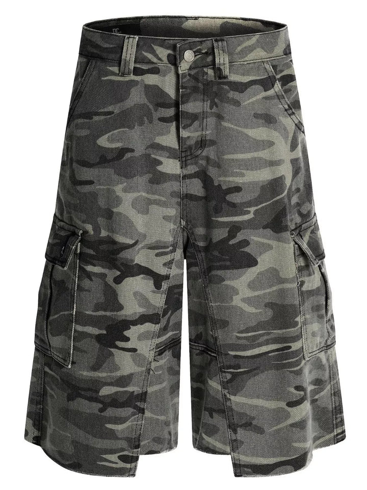 Men's Camouflage Cargo Denim Capris