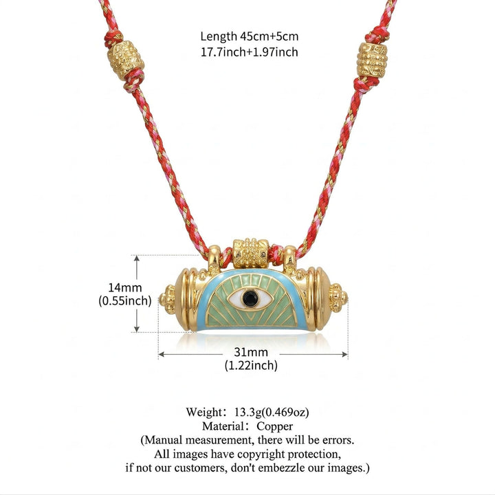 Evil Eye Kaleidoscope Necklace Clavicle Chain