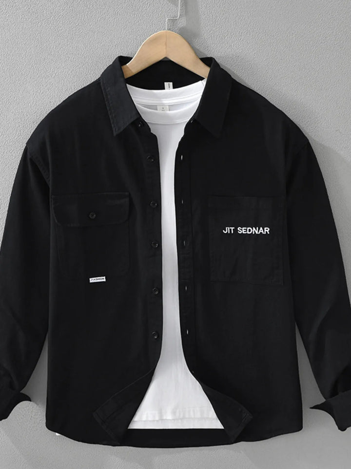 Men's Plus Size Button Up Long Sleeve Shirt