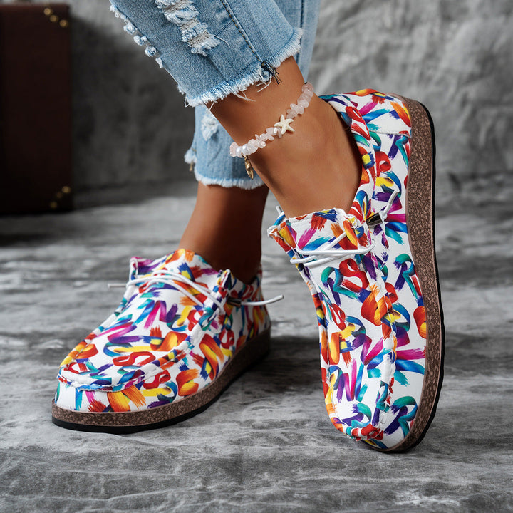 Colorful Printed Casual Loafers
