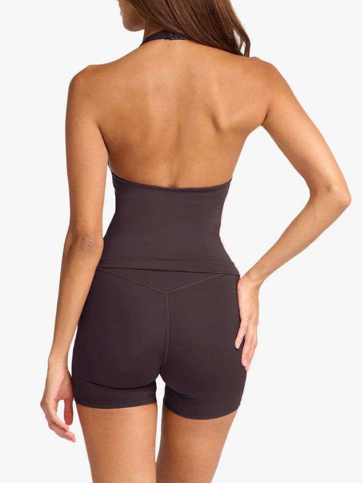 Halter Neck Cami and Shorts Active Set