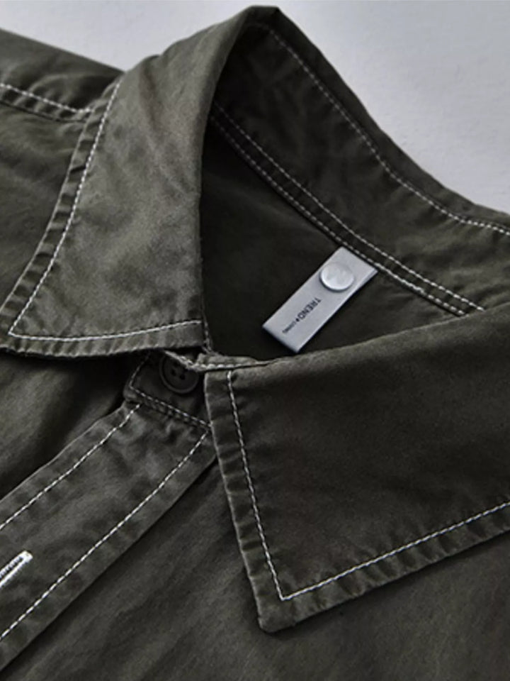 Men's Plus Size Button Up Short Sleeve Shirt