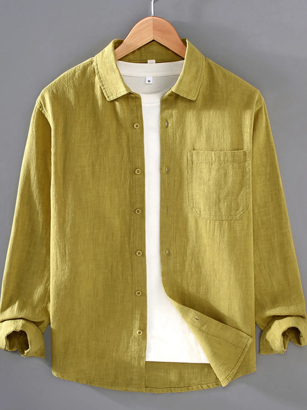Men's Plus Size Button Up Long Sleeve Shirt