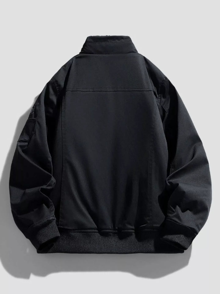 Men's Plus Size Zip Up Long Sleeve Jacket