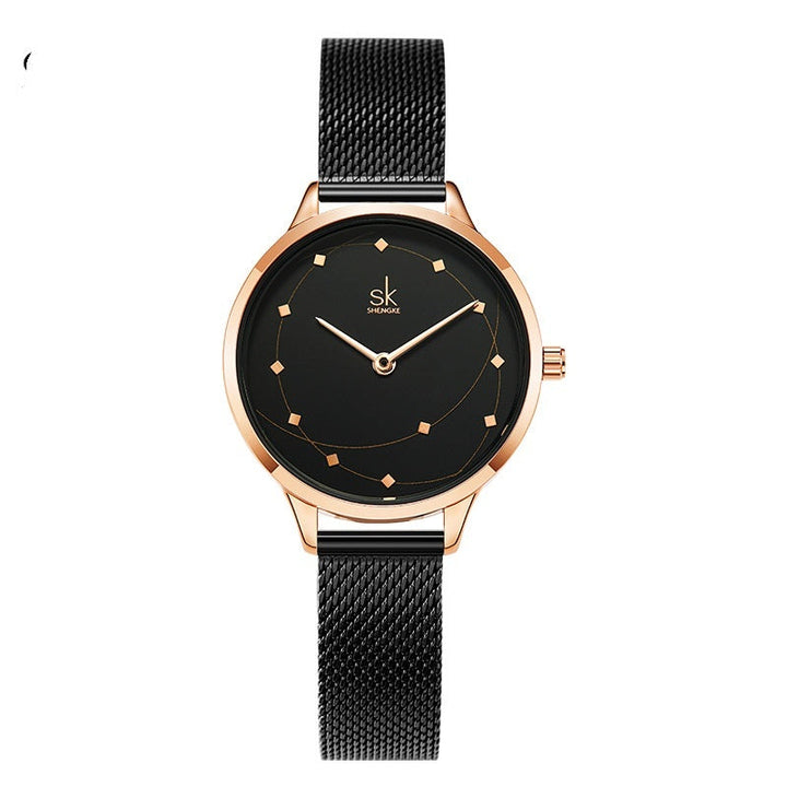 Sophisticated Quartz Watch, Minimalist And Elegant Womens Timepiece