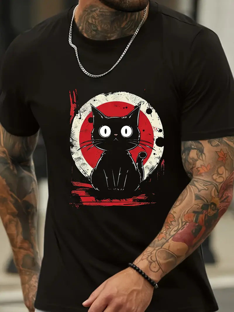 Color-Block Fashion 3D-Printed Summer Mens T-Shirt