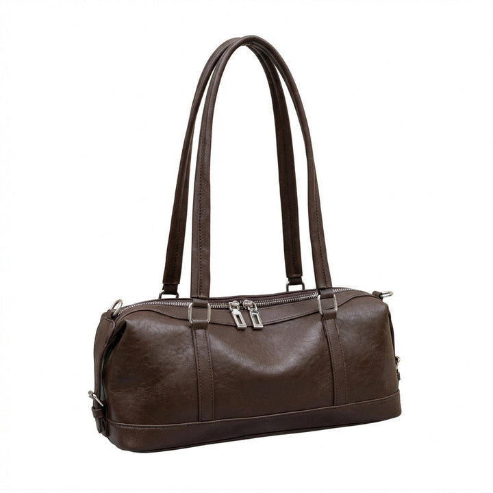Vintage First-layer Vegetable-tanned Leather Pillow Bag, Large-capacity Genuine Leather Women's Bag, Cross-border European And American Style Single-shoulder Underarm Bag