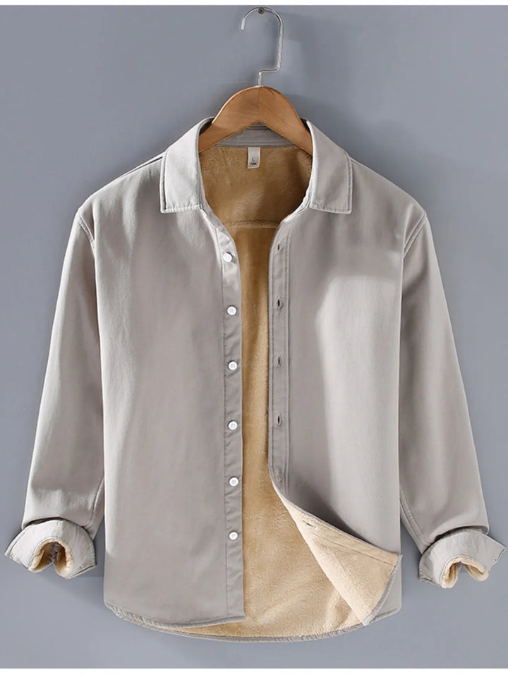 Men's Plus Size Button Up Long Sleeve Shirt