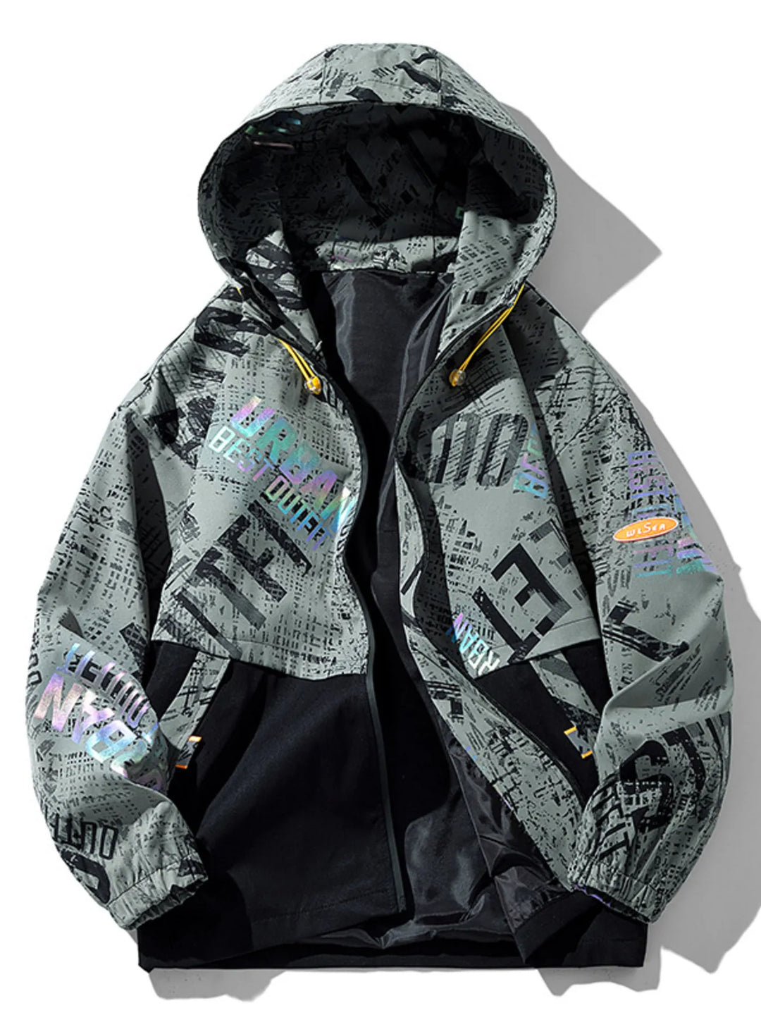 Men's Plus Size Zip Up Hooded Outerwear